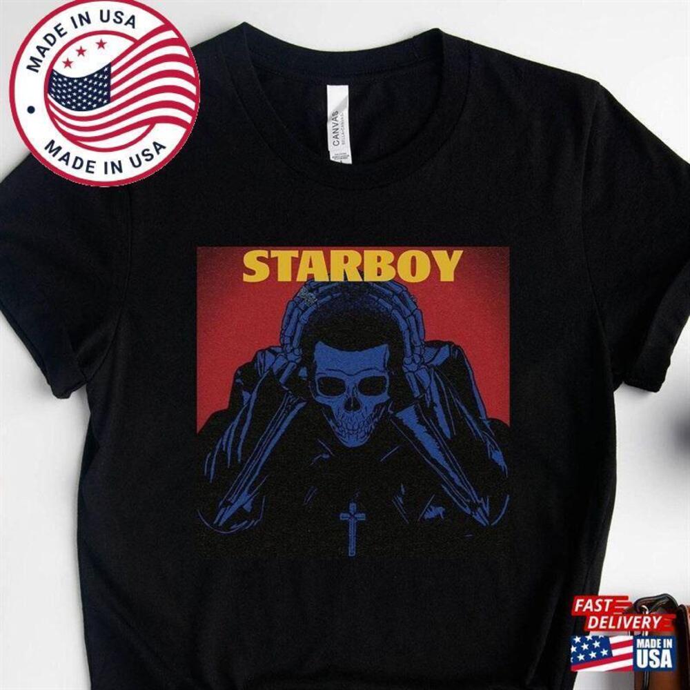 The Weeknd T Shirt Starboy Concert Album Tour Rap Unisex